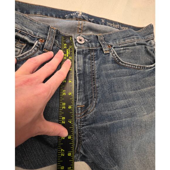 7 For All Mankind "A" Pocket Boot Denim Jeans Y2K SZ 32 - Picture 9 of 10